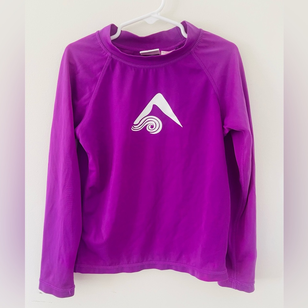 Vibrant Purple Kids Swim Rashguard